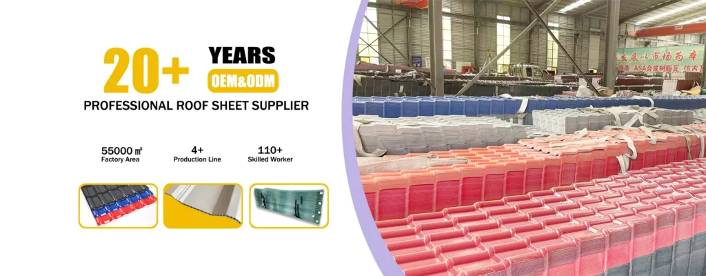 PVC ROOF SHEET FRP ROOFING PANEL Hollow Roof Tiles banner